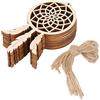 Yuecoom Kit di Acchiappasogni Fai-da-te in Legno, 20 Pezzi Innovativo Ornamento di Acchiappasogni in Legno Ciondolo Artigianato D'arte Decorazione Domestica Fai-da-te