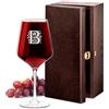 Maverton Calice da vino Rubino XL, incisione personalizzata | 530 ml, in vetro, ideale per il vino rosso e bianco, regalo di compleanno per la donna, regalo di Natale, iniziale