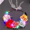 Zoestar Corona luminosa con fiori e LED, ghirlanda per capelli da sposa, ghirlanda floreale, accessorio per capelli per donne e ragazze (colorato, taglia unica)