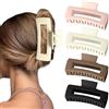 FAKKA Confezione da 4 clip enormi per capelli lunghi extra grandi, per capelli forti HoldXL Jumbo, opachi, per donne