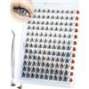 Obeyalash Ciuffetti Ciglia Finte Marroni Manga Cluster Ciglie 120 Pezzi C-Curl Voluminose Appuntite Banda Sottile Ipoallergeniche Extensioni Ciglie DIY 8-14mm Mix con Pinzette (J-089-Marroni)