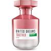 United Colors of Benetton, United Dreams Together, Eau de Toilette da donna - Fragranza fresca, leggera e femminile - Note floreali e fruttate - Ideale da indossare di giorno - 80 ml