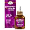 Difeel Olio per capelli premium al melograno e miele di Manuka, 70,9 g, formato da viaggio, stimolante la crescita, idratante e rinforzante, olio per capelli secchi e danneggiati