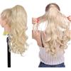 Ser Mulher Coda Di Cavallo con Laccio LISA, Capelli Ondulati 50cm. Facile e Veloce da Applicare. (613 Platinum Blonde)