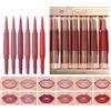 gifyym Pencil Per Labbra - MAPO ROCCHE - Rossetto A Lunga Durata | Set Di 6 E Matite Per Labbra | Trucco Da Lunga Durata Per Le Uscite, I Viaggi E La Bellezza