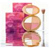 Generico Glow Wardrobe Eye & Cheek Palette - 4-Shade Highlighting & Blush Makeup Palette with Silky Blendable Texture, Long-Lasting Glow, Portable Face Palette with Makeup Brush(2pc)
