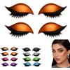 Yaepoip 2 Pairs Lazy Eye Shadow Eyelash Patch, Eyeshadow and lash Sticker, 2-in-1 Reusable Eye Makeup Stickers with False Lashes & Shadow (Orange)