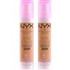 NYX Professional Makeup Bare With Me Siero Correttore Viso e Corpo 2in1 Idratante con Centella Asiatica e Tè Verde per Pelle Secca Occhiaie e Rossori Tonalità 08 Sand - 2 Flaconi da 9,6ml
