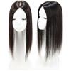 Yanamy Instant Crown Topper per capelli 8,9 x 14 cm, con base in seta per diradare i capelli, 20,3 cm, colore nero naturale