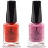 VK Vivien Kondor London Set di 2 smalti halal con henné, permeabili, vegani, a lunga durata, non necessitano di raggi UV (ameythst, rosso imperiale)