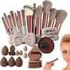 Generico Set di pennelli per trucco, kit di bellezza da viaggio a 33 pezzi, strumenti cosmetici morbidi professionali per donne, ragazze, artisti, familiari, amici, moglie, fidanzata, portatile e completo, Col