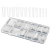 Generico Tips Unghie Ricostruzione, Forme Per Punte Per Estensione Unghie, Forme Per Nail, 240 Pezzi Punte Trasparenti A Pressione, Modulo Per Estensione Nail Gel Acrilico Professionale