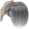 QRSTUVXZY Topper for capelli da donna, capelli umani, frangia sottile con copertura 3D a 360°, for donne(20CM,GREY_5CM X 9CM)