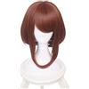 ZGNGLIZ Parrucca Cosplay anime per parrucche sintetiche My Hero Academia con cappuccio libero (Ochaco Uraraka)