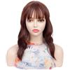 lskdnrufh Topper for capelli da donna, 4,9x5,1, clip in capelli sintetici ondulati da 14 pollici con frangia, aspetto naturale Topper per Capelli da Donna(33#)
