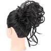 Generic Pezzo di capelli per chignon disordinato Scrunchies con fascia elastica per capelli per donne Pezzo per capelli per chignon disordinato, estensioni sintetiche per chignon lungo arruffato Capelli ond