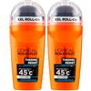 L'Oreal Paris L'Oréal Paris Men Expert Thermic Resist Deodorante Roll-On Anti-Traspirante Protezione 48h Tecnologia Ceramic System Contro Cattivi Odori con Testina XXL - 2 Flaconi da 50ml