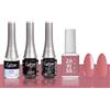 Esthetica ESTROSA KIT SEMIPERMANENTE UNGHIE SMALTO GEL POLISH BASE PRIMER + BASE DEFENCE COAT + LUCIDANTE GLOSS + OMAGGIO Gel Polish Zakiss n 83 Rome 10Ml made in Italy