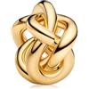 MSPOVOF Nodo infinito d'oro Charm 925 Sterling Silver 5A Zirconia per Bracciale Collane Gioielli Regalo per Donne Signore