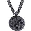 DFWY Helm of Awe E Vegvisir Collana con Ciondolo Runa Vichinga, Talismano di Protezione in Pietra di Aegishjalmur in Lega di Metallo, Regalo di Gioielli Nordici in Stile Gotico Vintage