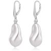 ZDaoBen Orecchini Perle Barocche in Argento Sterling 925 Leverback Perle Simulate Orecchini Pendenti Orecchini Perla Gioielli Regali per Donne