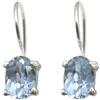 Bijoux et Objets - Orecchini con topazio azzurro in argento 925 - Dimensione della pietra 4x6mm