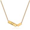 ALBERTBAND Collana da Uomo Personalizzata Collana in Acciaio inox con Nome Regalo per Uomo Festa del papà San Valentino Natale (Oro)