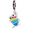 LES FOLIES DI PAOLA GRIECO Charm Tazzine Alice in Wonderland Regina di cuori per Disney in argento 925 - Les Folies per Pandora