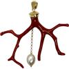 sicilia bedda - Collane in Corallo Rosso del Mediterraneo - Gioielli Argianali realizzati a Mano (COLLANA CORDA CORALLO E PERLA BAROCCA)