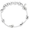 Breil, Collezione Tie Up, Bracciale Donna in Acciaio Specchiato, Gioiello Donna Elegante e Sofisticato con Piccoli Nodi o Intrecci, Lunghezza Regolabile 15-21 cm, Colore Silver