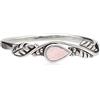 Willys Jewellery Anello in quarzo rosa, in argento Sterling 925, stile solitario, per donne e ragazze, Argento sterling Pietra preziosa quarzo rosa argento sterling, Quarzo