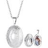 U7 Collana Donna con Foto Personalizzata Medaglione Ciondolo Portafoto 6 Stili Ovale/Rotondo, Colore Argento/Oro/Oro Rosa Collana Personalizzata con Foto+Incisione, Idee Regalo Donne Natale