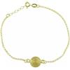 Generico Bracciale Donna in Argento 925 con Centrale Corbula - Maglia Giunchiglio - Gioiello Sardo Artigianale - Disponibile in 4 Finiture (Dorato, 17 cm)