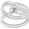 Swarovski Anello Lifelong Wide, bianco, placcatura rodio