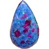 Gems_Hub 1 Pz Di Rubino Naturale Cianite Forma di Pera Cabochon 35X20X5mm gemma sciolta per la creazione di gioielli. (Fai da te, Anello, Ciondolo, Collana) | GH_NAT_04383, 35X20X5mm, Pietra preziosa,