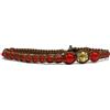 Samsara Cavigliera Tibetana Shamballa, Realizzata in Pietre per l'Estate, Comoda Pratica e Resistente, Cavigliere Regolabili Donna (AGATA ROSSA filo marrone)