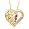 kaululu Collana Argento da Donna 925 Personalizzata Collana Cuore con Incisione Nome Regali per Mamma Nonna Donna Regalo di Compleanno (D-Nomi 4)