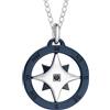 amorili Collana Uomo Rosa dei Venti in Acciaio Inossidabile | Pendente Bussola Nautica | Catena Regolabile Fino a 50 cm | Gioiello Regalo Elegante Stile Marina Militare (y)