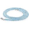 Lebensquelle Plus Collana con perline in pietra preziosa + chiusura in argento 925 | Perline Ø 4 mm con moschettone, lunghezza 45 cm | Collana di alta qualità (Acquamarina)