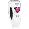 LES FOLIES DI PAOLA GRIECO Charm Distanziale Cuore con strass cuoricino in argento 925 - Les Folies per Pandora