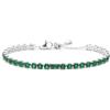 MARLU' Bracciale tennis 4mm con zircone centrale acciaio inossidabile 31BR0007 (Verde)