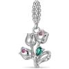 ZUOHUI Perline con ciondolo a forma di tulipano in argento Sterling S925 da donna, compatibili con bracciali e collane Pandora, Biagi, Troll e Chamilia, for la creazione di gioielli fai da te.