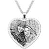 GBTROEY Collana Con Foto Personalizzata, Ciondolo Con Foto a Forma Di Cuore/Rotondo Inciso Con Testo Collana Con Foto All'interno Regalo Di Gioielli Personalizzato per Le Donne
