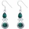 mantraroma orecchini in argento 925 con pietra preziosa striata verde malachite, orecchini in vero argento sterling da donna, ciondolo regalo