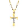 Maglione Gioielli Collana da uomo con Crocifisso in oro giallo e bianco 18kt