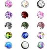 Luxe Modz G23 Kit Piercings Gioielli Micro Dermal Top 4mm CZ Opale Sintetico Base 2mm Rise Skin Piercing 14G Zirconia Cubica