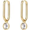 Brosway Orecchini Donna, Orecchini Pendenti in Acciaio e Cristalli | Collezione SYMPHONIA - BYM194