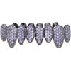 AHTCPO Lussuoso Set di Grillz Hip Hop Placcati Oro con Strass CZ Multicolore - Dentari Superiori & Inferiori Regolabili Brillanti per Feste & Spettacoli(Light purple lower teeth)