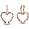 LES FOLIES DI PAOLA GRIECO Orecchini Doppi Cerchi Cuore Snake Rosè Oro Rosato in argento 925 - Les Folies per Pandora