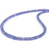 NirvanaIN Collana di tanzanite naturale con lucchetto in argento sterling 925, gioielli di perle di tanzanite genuina sfaccettata, collana blu